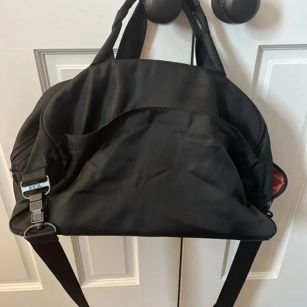 Tumi T-Tech Laptop Briefcase Messenger Bag Black Orange w/ Shoulder‎ Strap